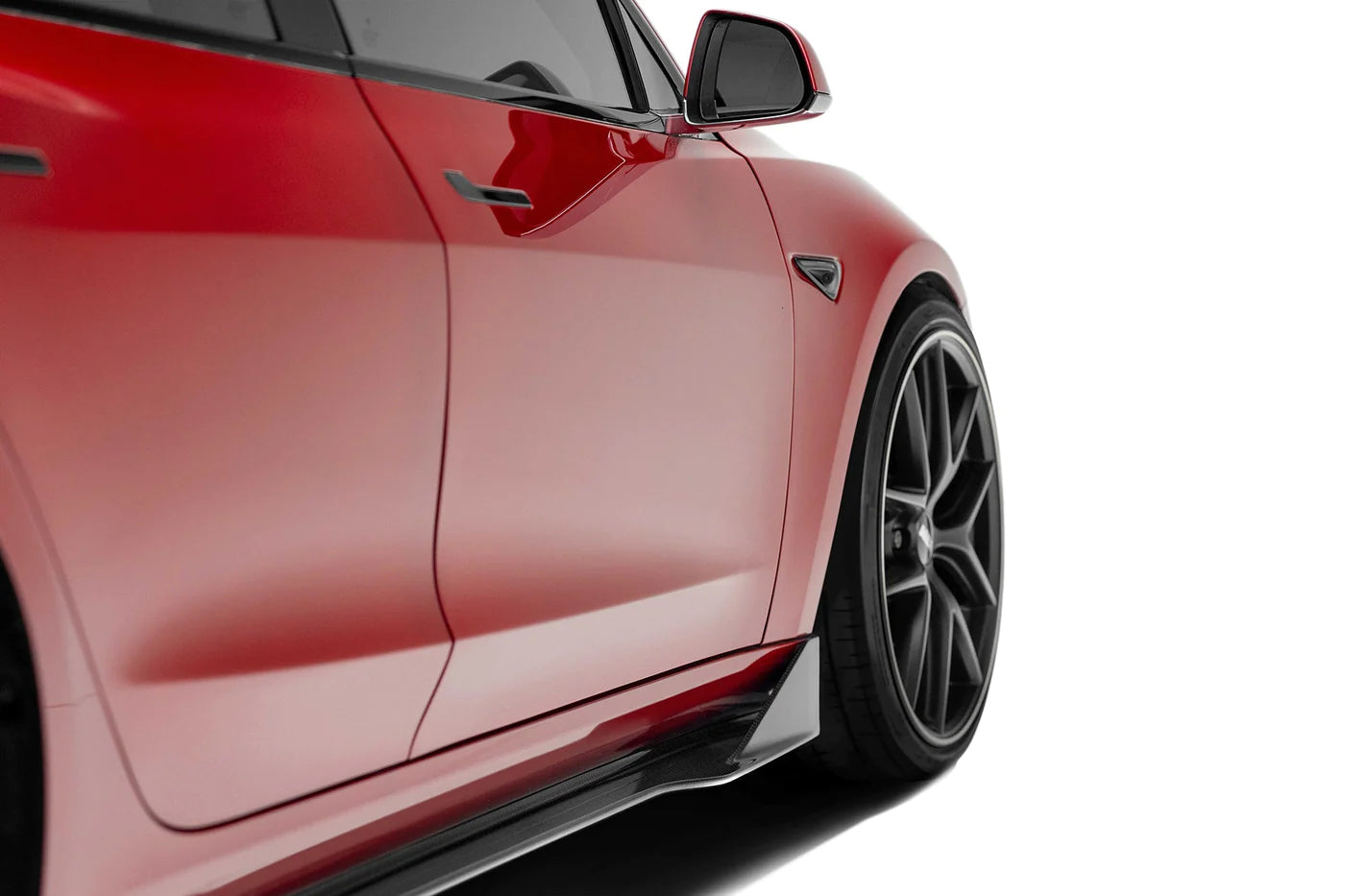 TESLA MODEL 3 PREMIUM PREPREG CARBON FIBER SIDE SKIRTS - plugged in performance