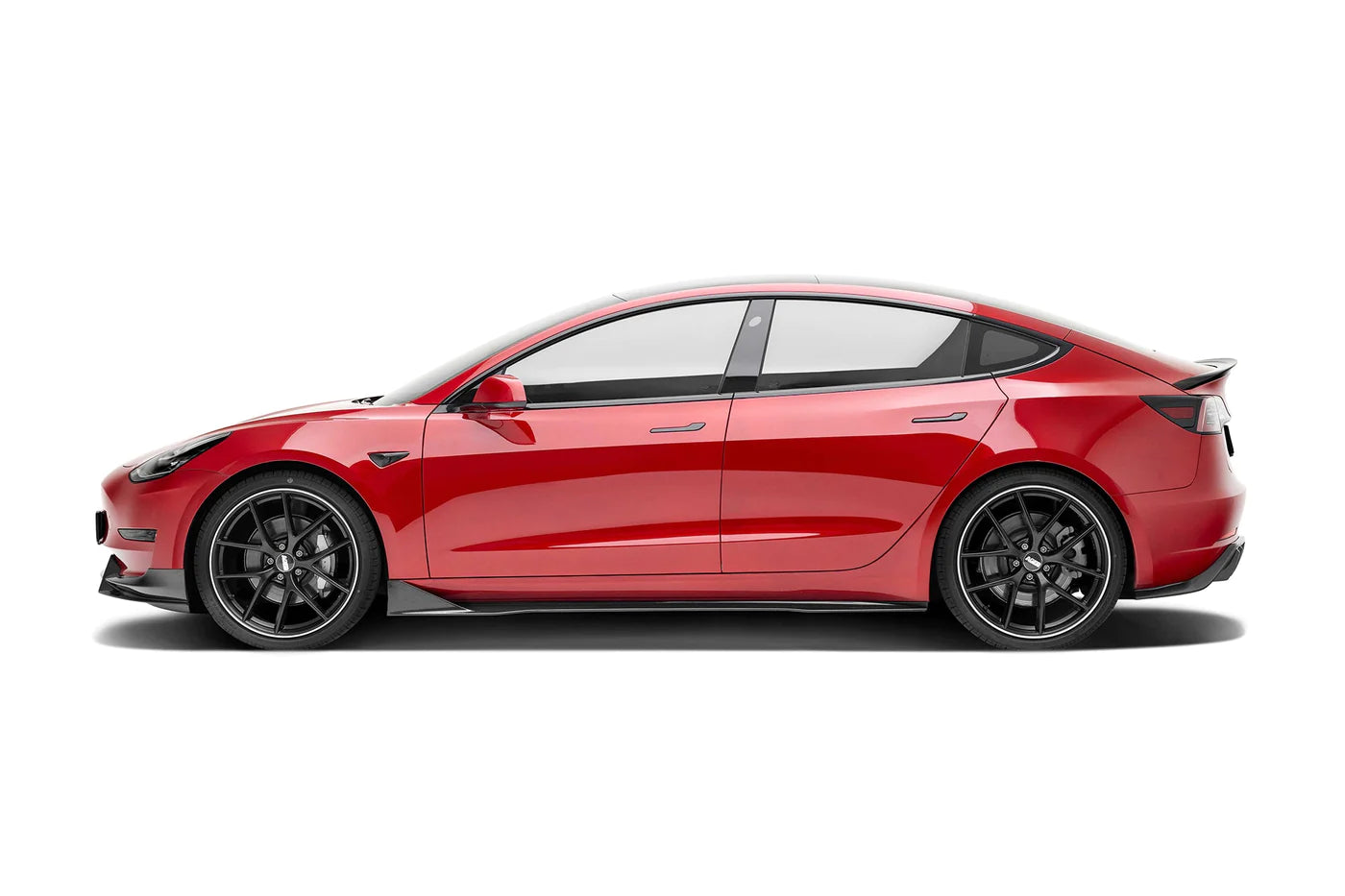 TESLA MODEL 3 PREMIUM PREPREG CARBON FIBER SIDE SKIRTS - plugged in performance