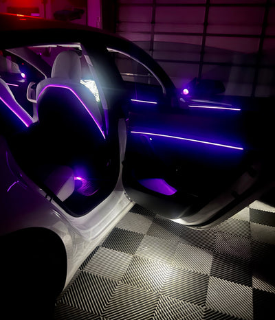 LASER ETCHED INTERIOR AMBIENT LIGHTING KIT FOR TESLA MODEL 3 & Y: FEATURES AND INSTALLATION GUIDE