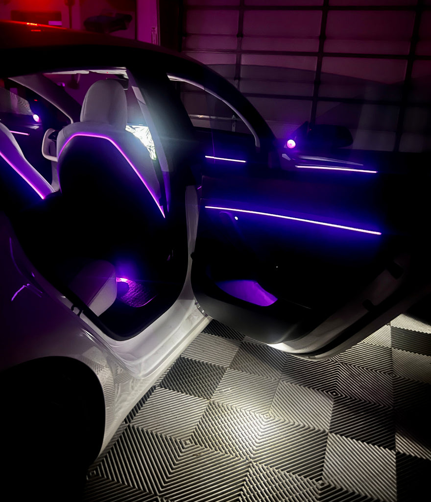 LASER ETCHED INTERIOR AMBIENT LIGHTING KIT FOR TESLA MODEL 3 & Y: FEATURES AND INSTALLATION GUIDE