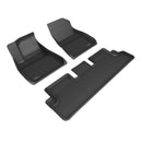 3D MAXpider 20-22 Tesla Model 3 Kagu 1st & 2nd Row Floormats - Black-1