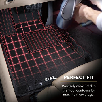 3D MAXpider 20-23 Porsche Taycan (9J1) Kagu Rear Floor Mat - Black - 0