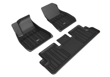 3D MAXpider 2018-2019 Tesla Model 3 Kagu 1st Row Floormat - Black - 0