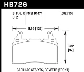 Hawk 10-17 Chevrolet Camaro HP+ Compound Front Brake Pads - 0