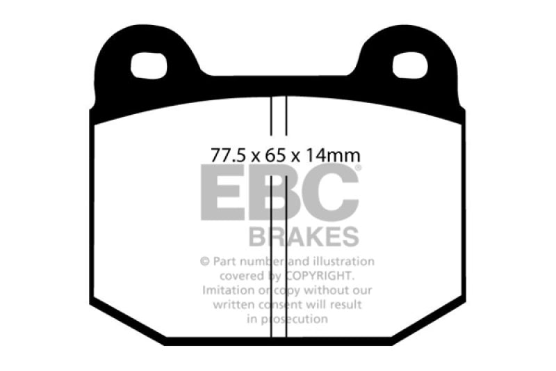 EBC 08+ Lotus 2-Eleven 1.8 Supercharged Yellowstuff Front Brake Pads - 0