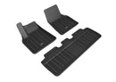 3D MAXpider 2020-2021 Tesla Model Y Elitect 1st & 2nd Row Floormats - Black-1