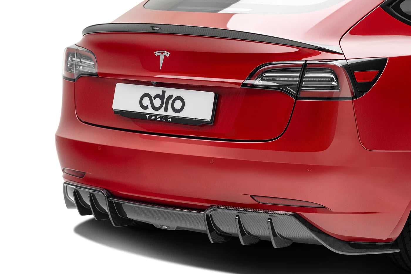 ADRO TESLA MODEL 3 PREMIUM PREPREG CARBON FIBER REAR DIFFUSER - plugged in performance