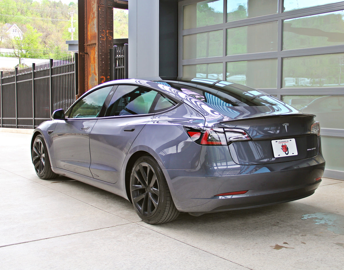 Tesla Model 3 Carbon Fiber Performance Trunk Spoiler - plugged in performance
