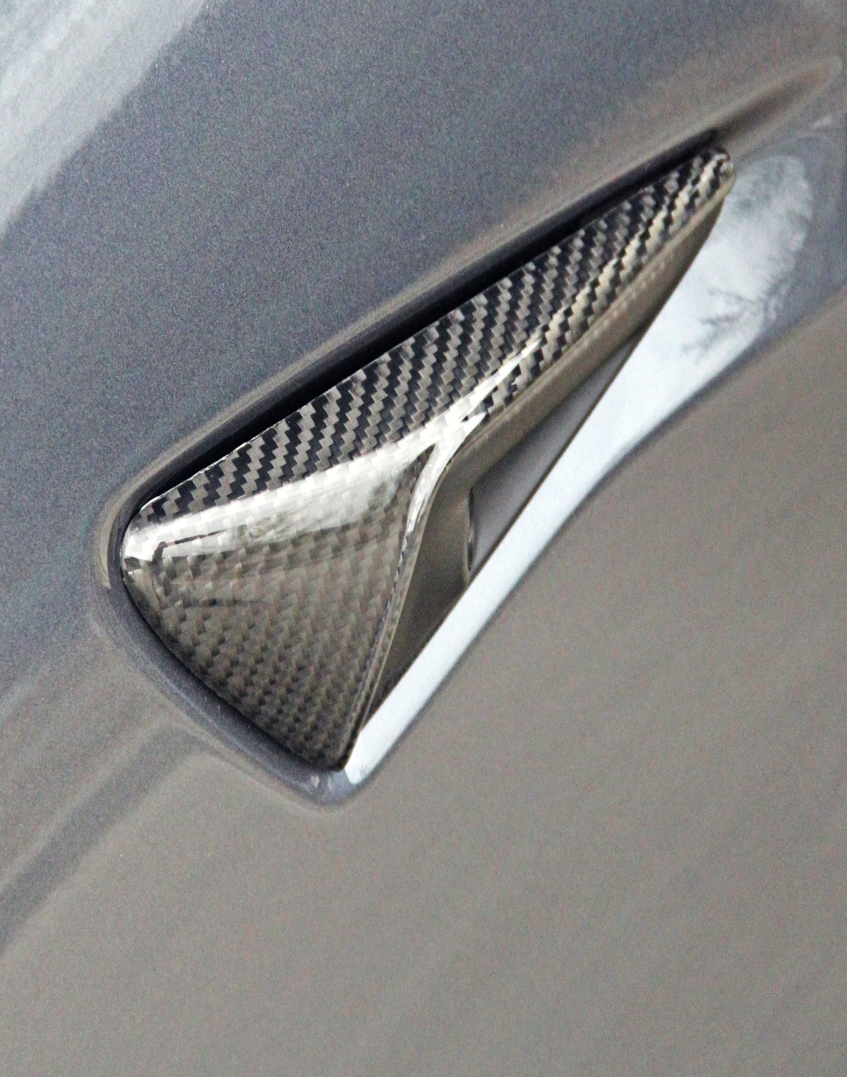 Tesla Model 3 Carbon Fiber Fender Camera Covers - plugged in performance