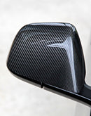 Tesla Model 3 Carbon Fiber Side Mirror Caps - plugged in performance