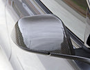 Tesla Model 3 Carbon Fiber Side Mirror Caps - plugged in performance