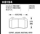 Hawk 2010 Camaro SS HPS Street Rear Brake Pads-4