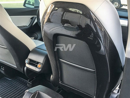 RW Carbon Fiber Seat Backs | Tesla Model Y - plugged in performance