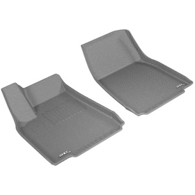 3D MAXpider KAGU Gray Front Floor Mats | 2016-2023 Tesla Model X (L1TL00111501) - plugged in performance